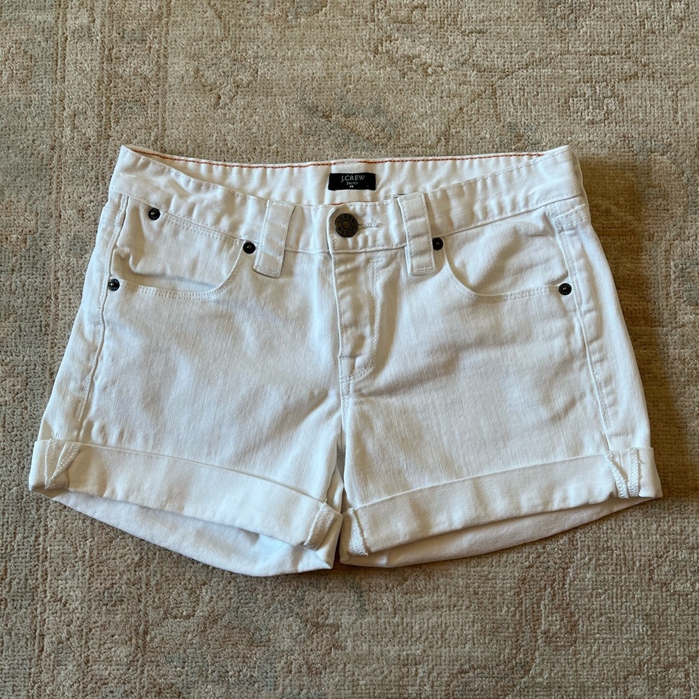 J. Crew white denim shorts, GUC (because white, but no stains that I can see)